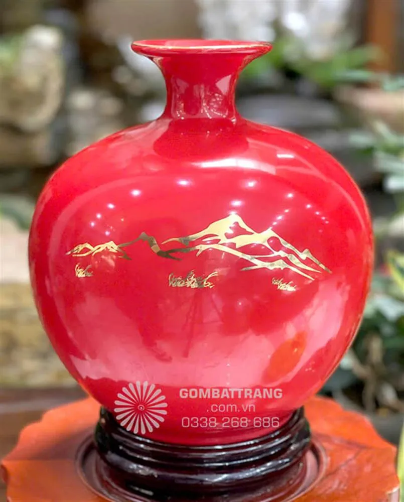 Bình Hoa Hút Lộc Mạ Vàng Sang Trọng