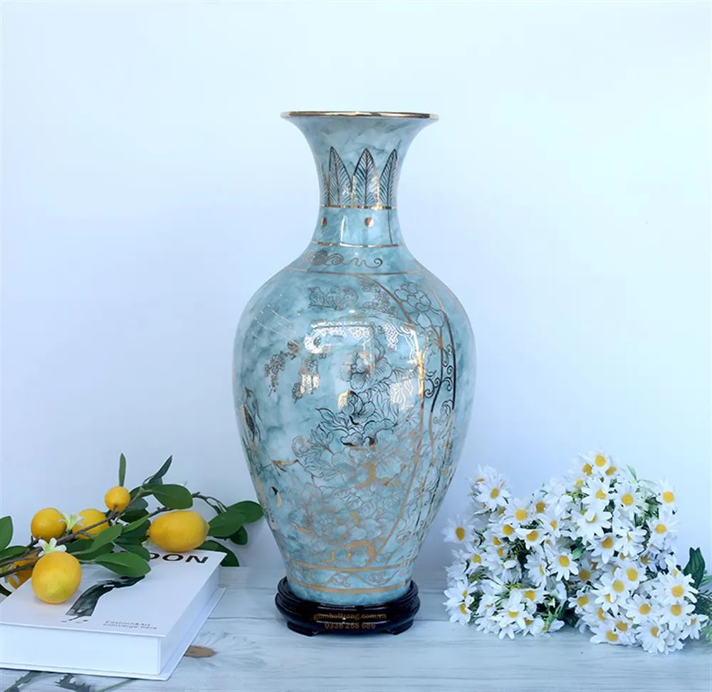 Bình Hút Lộc Vẽ Vàng 24k Phong Thủy Tốt